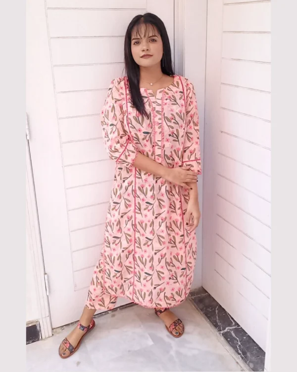 Blush Pink Floral Lawn Suit
