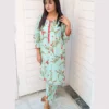 Mint Green Floral Printed 2-Piece Lawn Suit