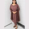 Elegant Mauve Satin Silk 3 Piece Festive Suit For Women Elegant Mauve Satin Silk 3 Piece Festive Suit For Women