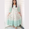 Pastel Aqua Floral Frock Set