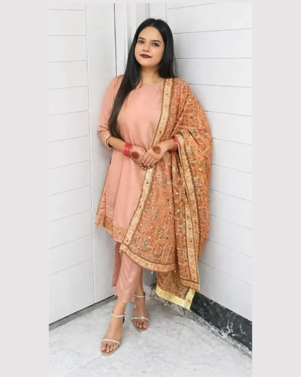 Untitled-2-25 Peach Suit with Mirror Net Dupatta