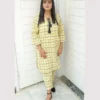 Untitled-2-26 Mustard Check Printed 2-Piece Lawn Suit