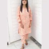 Untitled-2-27 Peach Floral Printed 2-Piece Lawn Suit