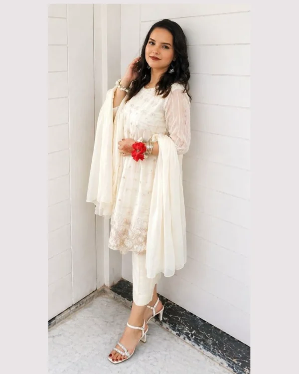 Untitled-2-29 Ivory Embroidered 3-Piece Chiffon Suit