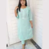 Untitled-3-14 Mint Polka Dot Printed 2-Piece Lawn Suit