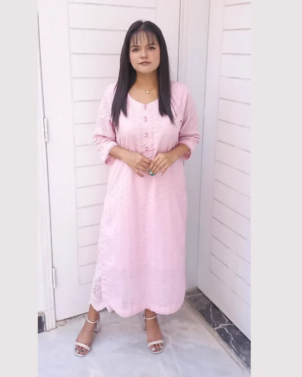 Baby Pink Chikankari 2-Piece Lawn Set
