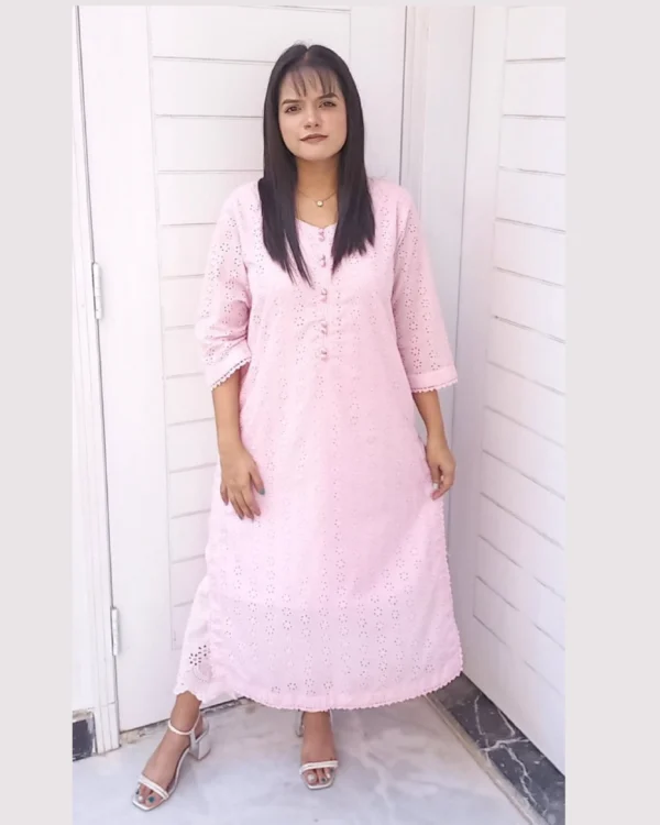 Baby Pink Chikankari 2-Piece Lawn Set