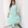 Untitled-3-26 Mint Polka Dot Printed 2-Piece Lawn Suit