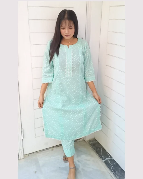Untitled-3-26 Mint Polka Dot Printed 2-Piece Lawn Suit