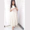 Ivory Floral Chikankari Frock