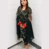 Embroidered Emerald Green Chiffon Suit