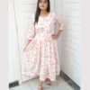 Soft Pink Chikankari Frock Set For Women Elegant Soft Pink Chikankari Frock Set For Women
