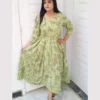 Untitled-4-16 Pastel Olive Floral Frock Set