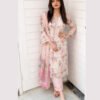 Blush Pink Floral Printed 3-Piece Lawn Suit – Affordable Summer Lawn Collection in Pakistan Blush pink floral printed 3-piece lawn suit with chiffon dupatta and matching trouser from affordable summer lawn collection in Pakistan
