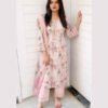 Blush Pink Floral Printed 3-Piece Lawn Suit – Affordable Summer Lawn Collection in Pakistan Blush pink floral printed 3-piece lawn suit with chiffon dupatta and matching trouser from affordable summer lawn collection in Pakistan